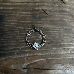 Handmade in Israel, sterling silver pendent with pearl
